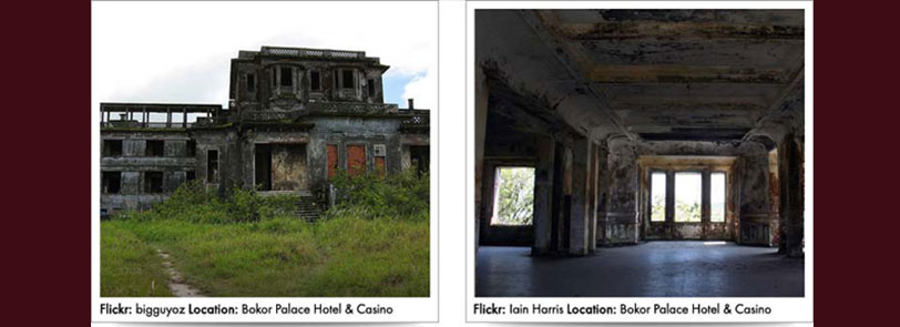 Старое казино Бокор палас в Камбодже. 